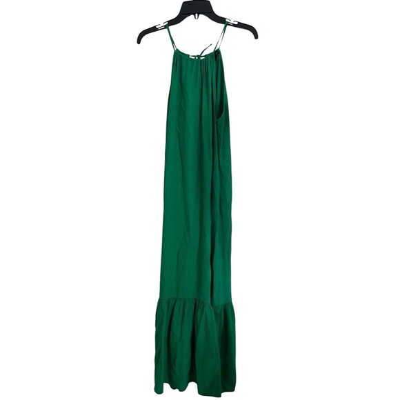 Banana Republic Emerald Green Halter Tiered  Maxi Dress Size 6 - Picture 9 of 9